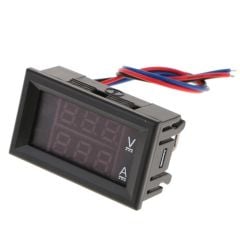 0.28''   10A DC4-33V 100V AC-30-500V    ÇİFT LED GÖSTERGELİ DİJİTAL VOLTMETRE VE AMPERMETRE MODÜLÜ