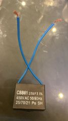 CBB61 2.5UF 450V AC 50/60HZ KABLOLU DAİMİ MOTOR KONDANSATÖR