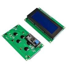 20X4 LCD Ekran I2C Lehimli Mavi LCD Display Modül