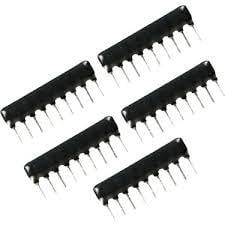 1K 1/8W     SIP7+1      THT  SIRA DİRENÇ - 10 Adetlik PAKET