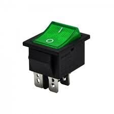 GENİŞ IŞIKLI ANAHTAR YEŞİL 4PİN 10 AMPER
