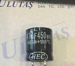47UF 450V  105C  20X25 ALÜMİNYUM SNAP KONDANSATÖR