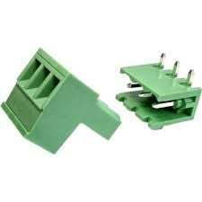 3LÜ 5.08MM 90°C TAKIM  YEŞİL GEÇMELİ KLEMENS