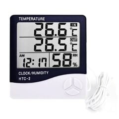 CLASS - HTC-2 Dijital Termometre Saat Nem ve Sıcaklık Ölçer