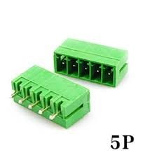 5Lİ 3.81MM 180°C TAKIM YEŞİL GEÇMELİ KLEMENS