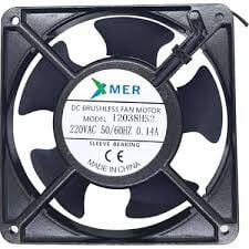 XMER AC 220V FAN IMPEDANCE PROTECTED MODEL:XM12038HS2 220/240V AC 50/60HZ 0.14/0.12A SLEEVE BEARING 120X120X38MM FAN
