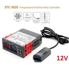 STC-3028 220V Lcd Ekran Nem Sıcaklık Kontrol Termostatı