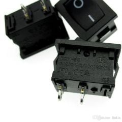 KCD1 2-Pin On-Off Büyük Anahtar 6A 250V - Siyah