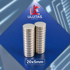 20X5mm Neodyum Güçlü Mıknatıs - Neodim Magnet
