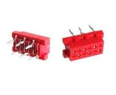 DS1015-04-06R6XB MICRO MATCH KONNEKTÖR THT V/T 6 PİN (2X3) 2.54MM DİŞİ KIRMIZI