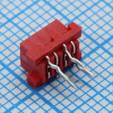 DS1015-04-04R6XB MICRO MATCH KONNEKTÖR THT V/T 4 PİN (2X2) 2.54MM DİŞİ KIRMIZI KONNEKTÖR