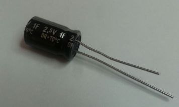 1F 2.5V Super Capacitor (1.0 F 2.5V) (Süper Kapasitör) (8MMX13MMX5MM) (Kore Malı) (7X21mm)