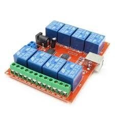 5V 8 Kanal USB Röle Kartı