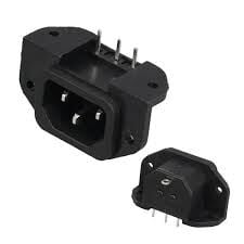 POWER SOKET PCB ERKEK KULAKLI 90C