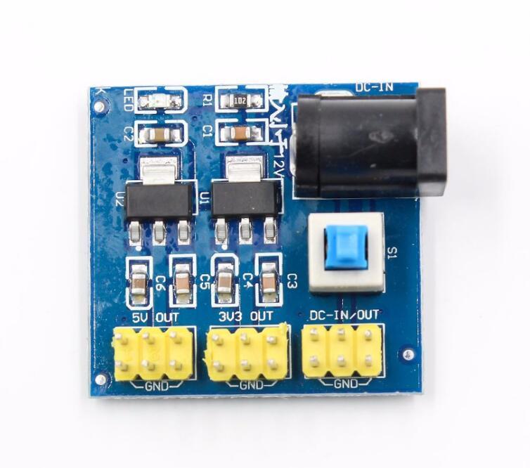 12V GİRİŞ - 3.3V-5V ÇOK ÇIKIŞLI DÖNÜŞTÜRÜCÜ MODÜLÜ