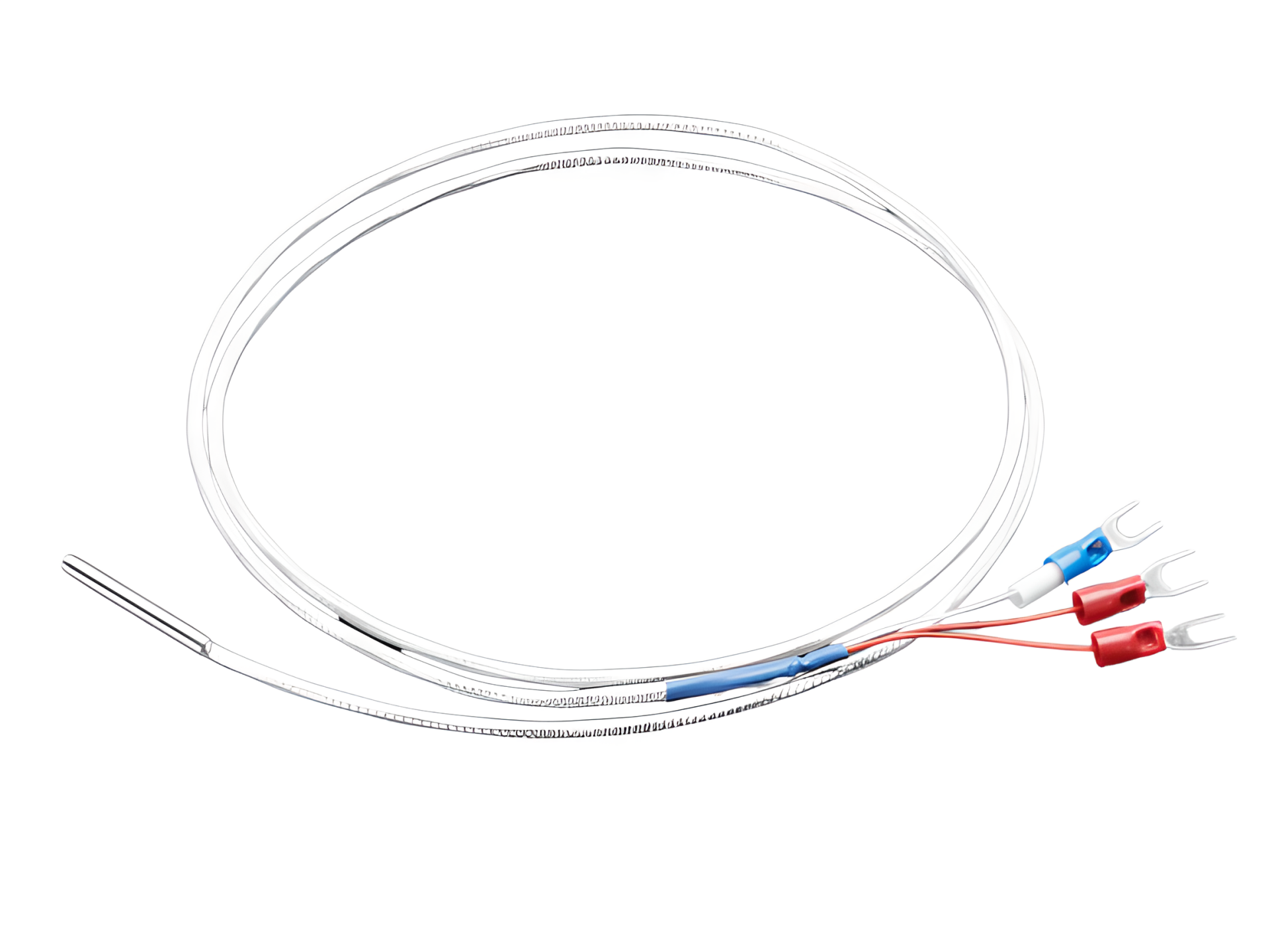 PT100 3 TEL PLATİNUM DİRENÇLİ SU GEÇİRMEZ ISI SICAKLIK SENSÖRÜ PROBU (0.5METRE+TERMİNAL)