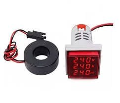 22MM DİJİTAL AMPERMETRE - VOLTMETRE - HERZMETRE KARE