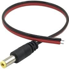 5 ADET -  DC JACK 2.1MM  ERKEK KABLOLU