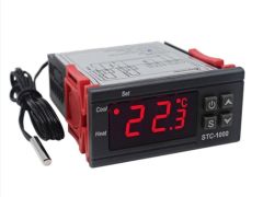 STC-1000 AC 110-220V 10A LCD Ekranlı NTC Sensörlü Termostat Sıcaklık Kontrol Modülü