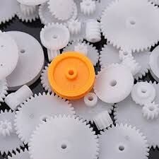 75 PARÇA PLASTİK DİŞLİ ÇARK SETİ  - DC MOTOR - DIY - HOBİ SETİ