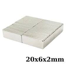 Neodyum Magnet 20x6x2mm Güçlü Neodim Mıknatıs