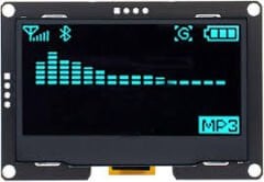 OLED LCD Ekran Modülü Lehimli SSD1309 7 Pin 2.42'' inc Ver 4.1 128X64 SPI/I2C