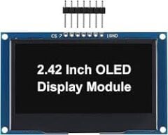 OLED LCD Ekran Modülü Lehimli SSD1309 7 Pin 2.42'' inc Ver 4.1 128X64 SPI/I2C