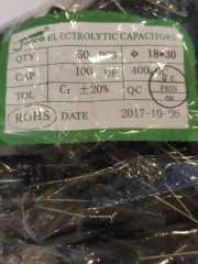 100UF 400V 105C 18X30 ELEKTROLİTİK ALÜMİNYUM KONDANSATÖR