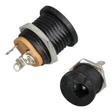 10 ADET -  DC ŞASE SOMUNLU 2.1MM ERKEK JAK FİŞ SOMUNLU