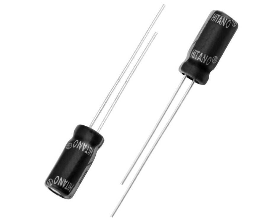 100UF 63V   105C   ELEKTROLİTİK ALÜMİNYUM KONDANSATÖR HITANO