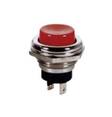 16MM KIRMIZI TERS KONTAK (Normali Kapalı) DS-212 METAL BUTON