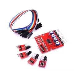 HW-096 4 Kanal Çizgi İzleyen Sensör Modülü Seti - ONLİNE ÖZEL FİYAT