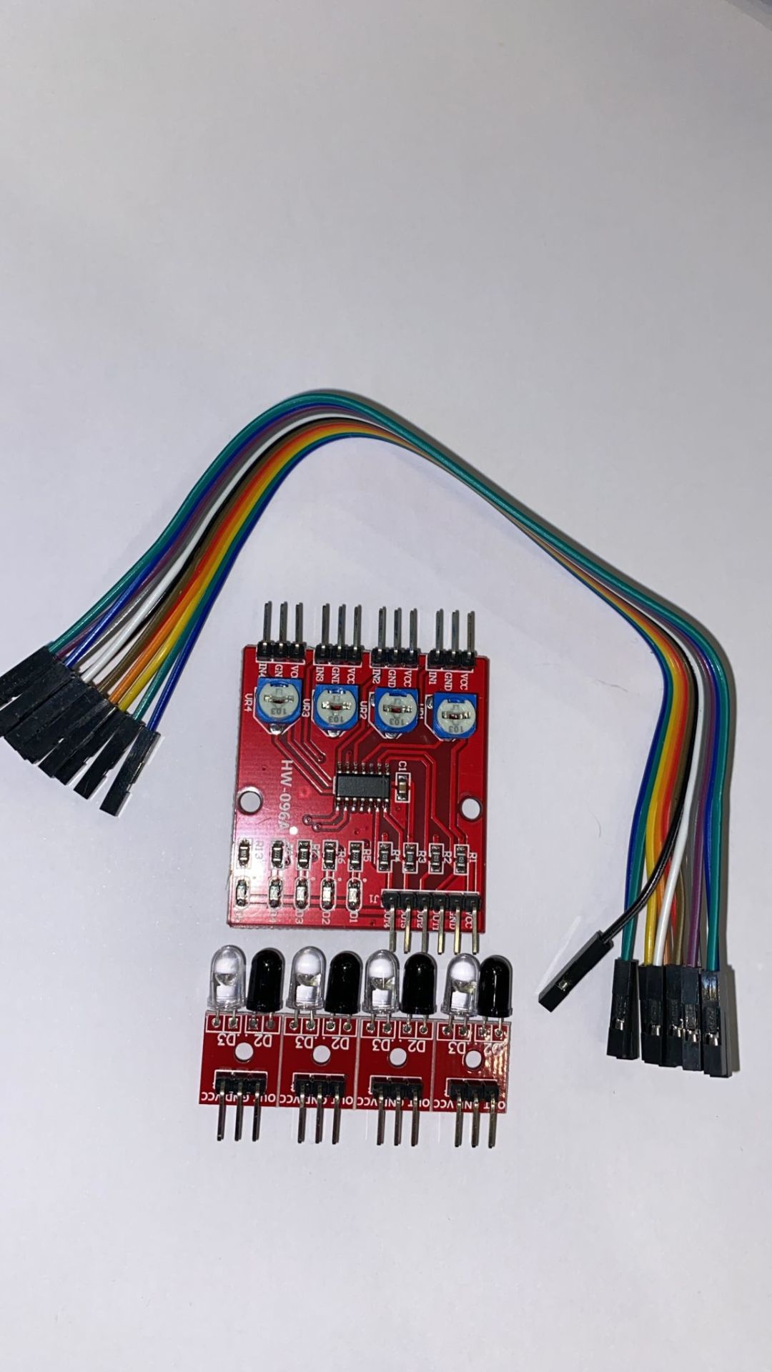 HW-096 4 Kanal Çizgi İzleyen Sensör Modülü Seti - ONLİNE ÖZEL FİYAT