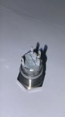 19MM METAL BUTON BEYAZ LEDLİ PASLANMAZ GÖVDE