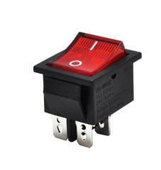 GENİŞ IŞIKLI ANAHTAR KIRMIZI 4PİN 10 AMPER