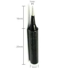 HAKKO   900M-T-I   DÜZ SİVRİ HAVYA UCU - SİYAH