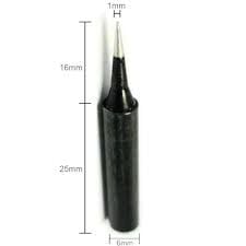 HAKKO   900M-T-I   DÜZ SİVRİ HAVYA UCU - SİYAH