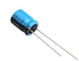 220UF 25V   8X11.5 105C   ELEKTROLİTİK ALÜMİNYUM KONDANSATÖR