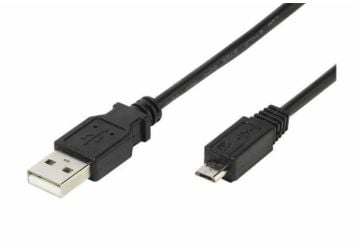 USB-MİCRO USB KABLO SİYAH 1 METRE 80C 30V USB 2.0 CABLE