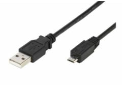 USB-MİCRO USB KABLO SİYAH 1 METRE 80C 30V USB 2.0 CABLE