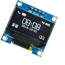 0.96'' inc 128X64 4 PİN BUTONLU OLED GRAFİK LCD EKRAN BEYAZ