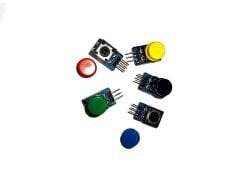 5 ADET -  TACT BUTON 12X12MM 5Lİ RENKLİ BAŞLIKLI