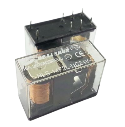 HLS-14F2L-DC24V-C 24V 16A 8 PİN TEK KONTAK ŞEFFAF PCB RÖLE