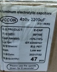 2200UF 450V 50X105 105C VİDALI KONDANSATÖR - ONLİNE ÖZEL FİYAT