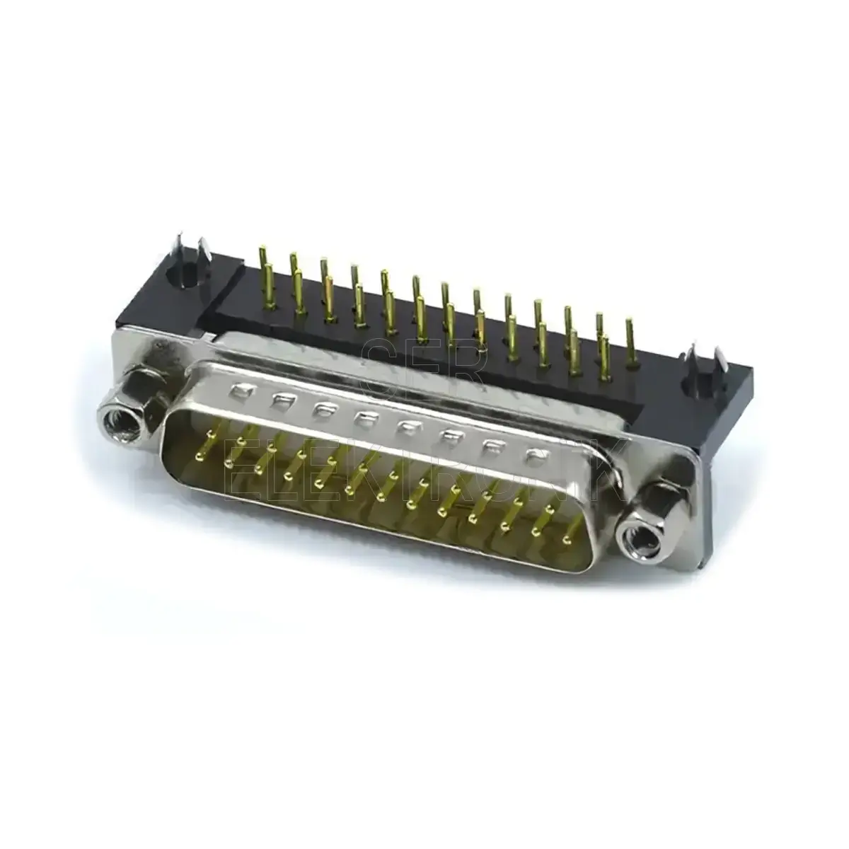 1037 25 Pin Lehim Tipi 25M Erkek 90C / 90 Derece D-SUB Konnektör