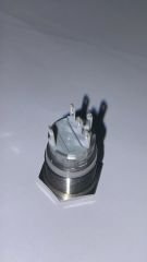 19MM MAVİ IŞIK LEDLİ PASLANMAZ ÇELİK GÖVDELİ ON-OFF KALICI METAL BUTON