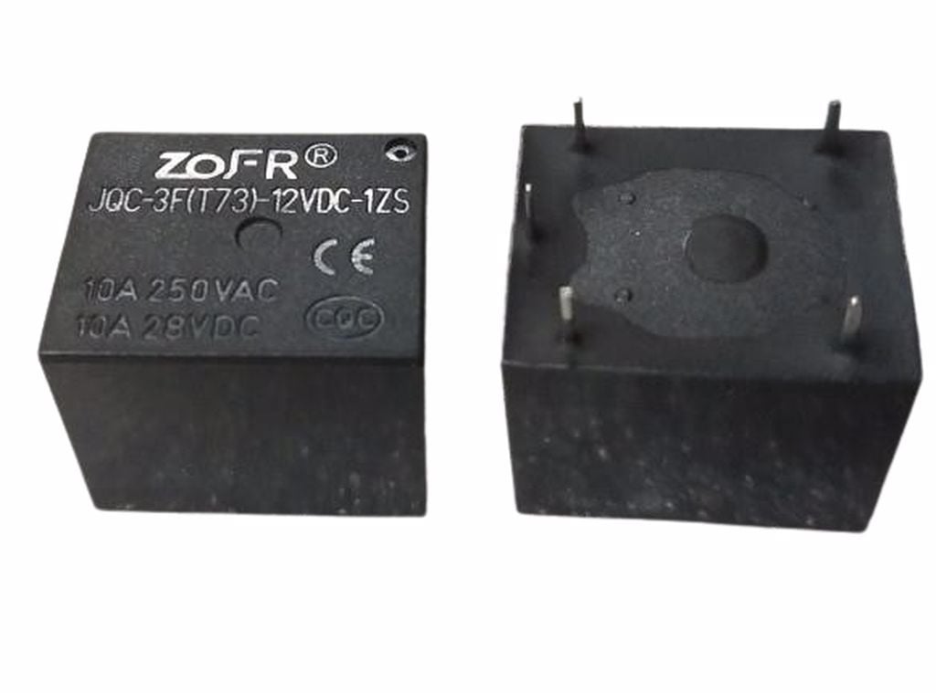 JQC-3F-(T73)-12VDC-1ZS   12V 10A 5 PIN   TEK KONTAK RÖLE