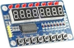 TM1638 Modülü Anahtar Ekran AVR Arduino 8-Bit Dijital LED Kartı