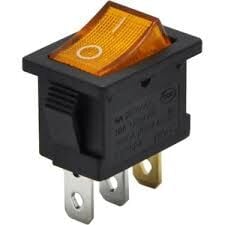 YÜKSELTİCİ ANAHTARI IŞIKLI 220V 10A 3P 0-1 SARI