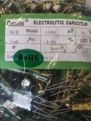 1500UF 25V 105C 10X20 ELEKTROLİTİK ALÜMİNYUM KONDANSATÖR - 50 ADET